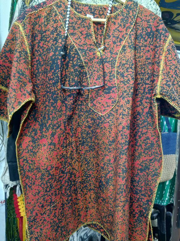 Handmade Batiki Shirt – Traditional African Wear with Embroidered Detailing