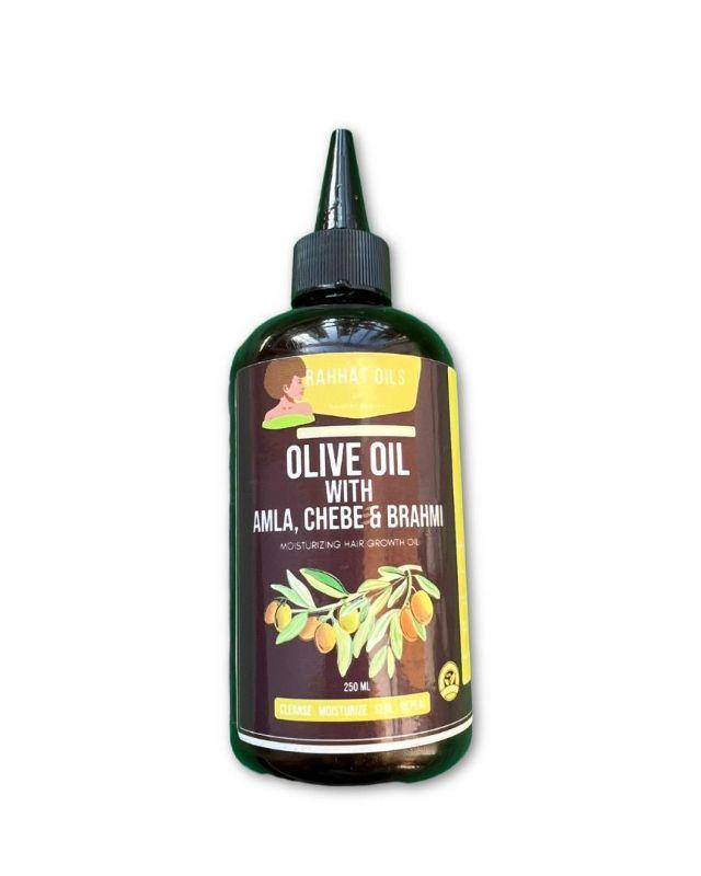 Rahhat Olive Oil with Amla, Chebe & Brahmi – Moisturizing Hair Growth Oil, 250ml