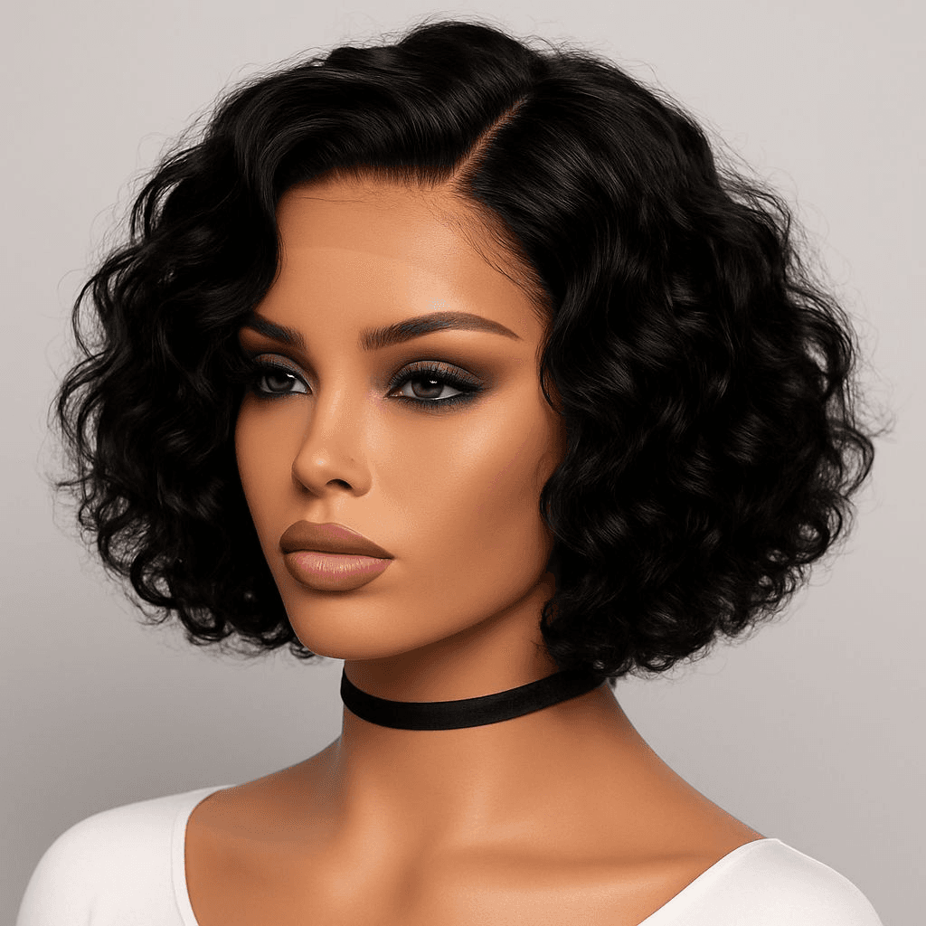 Curly Short Bob Lace Front Wig