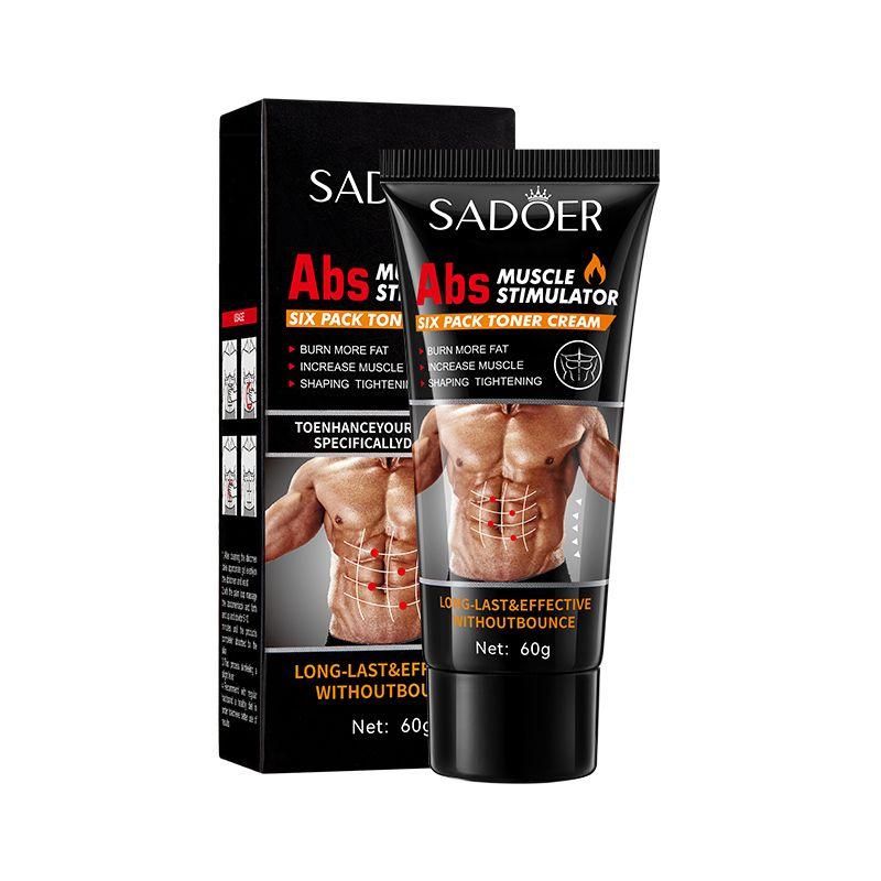 Sadoer Abs Muscle Stimulator - Abdominal Fat Burning Cream 60g – Toning & Slimming Gel for Men & Women
