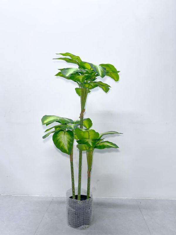 Kifaa Artificial Dumb Cane (Dieffenbachia) Plant – 130cm Tall Variegated Evergreen in Decorative Pot