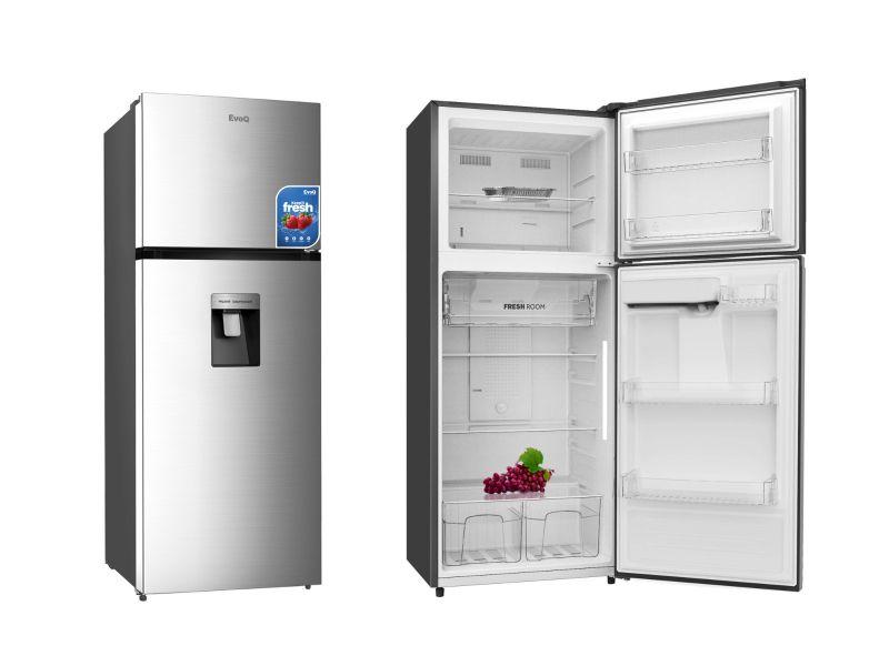 Kifaa EvoQ – 390 Litres No Frost Double Door Refrigerator with VCM Steel Finish