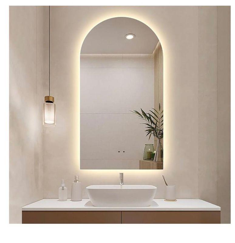 HZSCL LED Arch Bathroom Mirror – Smart Anti-Fog, Dimmable Front & Backlit Design