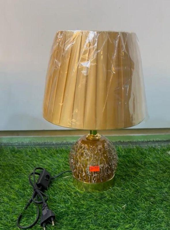 Vifaa Classic Table Lamp – Portable Accent Lighting with Gold Pleated Shade