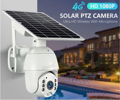 4G HD 1080P Solar PTZ Camera: Ultra HD Wireless Security with Built-in Microphone