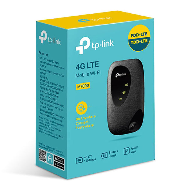 TP-LINK M7000 4G LTE Wireless Wi-Fi N Mobile Modem/Router with 2000mAh Battery