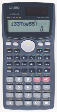 Vifaa Casio Scientific Calculator, FX 991MS , Black