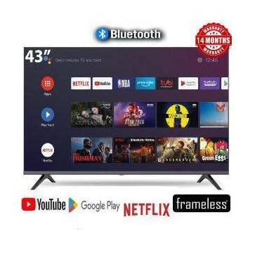 Solarmax 43'Inch FRAMeless Smart Android Ultra Clear FHD Youtube, Playstore TV