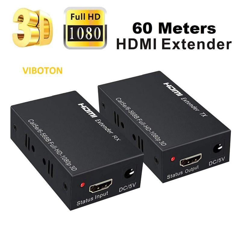 Viboton Cat 6 HDMI Extender 60m - Full HD 1080P Over Cat6 Cable