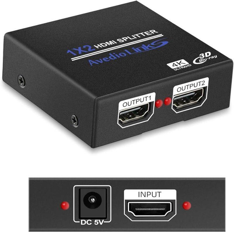 Avedio Links 1x2 HDMI Splitter - High-Quality Signal Distribution for Two Displays