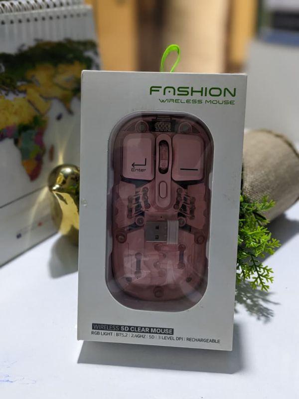 5D Pureview Transparent Wireless and Bluetooth Rechargeable Mouse