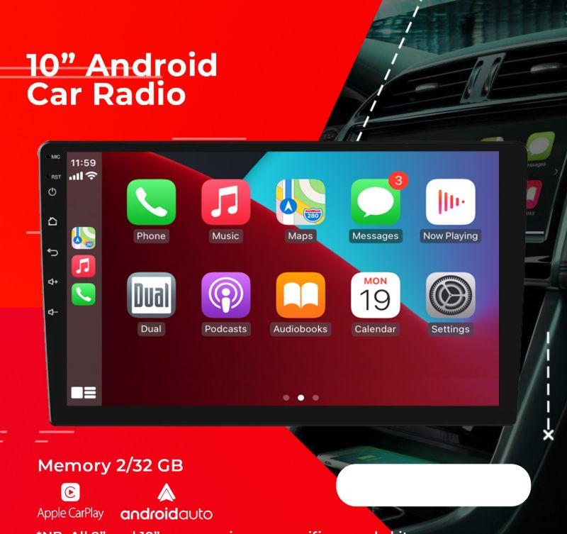 "10"" Android Car Radio with Dual 2/32 GB Memory"