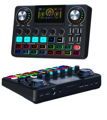 Kompyuta Professional Live Sound Card / Sauti Mixer with Noise Reduction and Voice Effects