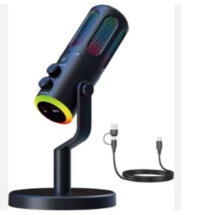 SU8 RGB Light Noise Reduction Desktop USB Microphone
