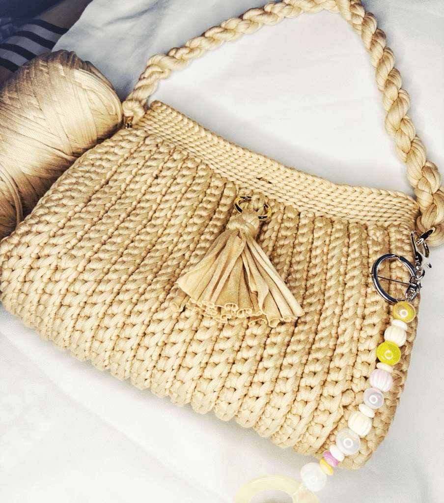 Crotchet Peach Purse