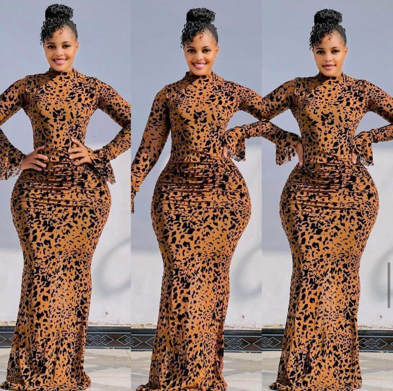 Elegant Leopard Print Maxi Dress