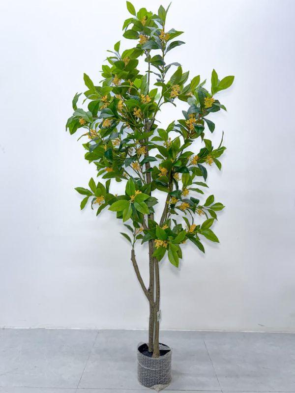 Artificial Osmanthus Tree – 170cm Lifelike Green & Yellow Decorative Plant