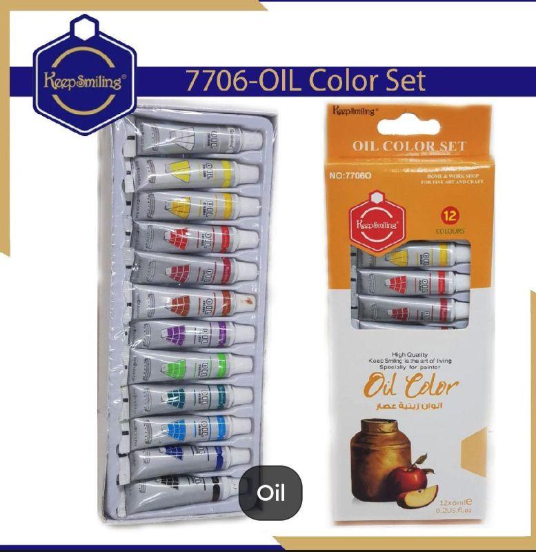 Keep Smiling Oil Color Set – 12 Rich Shades x 12ml | High-Quality Artist Paints for Canvas & Wood