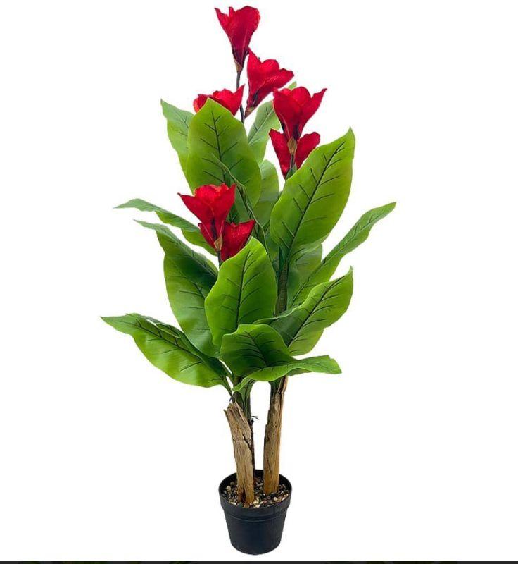 Artificial Canna Lily Plant – 120cm Vibrant Red Decorative Flower