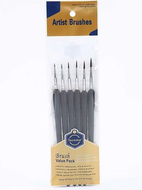 Keep Smiling Artist Brushes – Fine Liner Brush Value Pack for Watercolor, Oil & Acrylic Painting