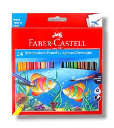 Faber-Castell 24 Watercolour Pencils – Water-Soluble, Break-Resistant & Non-Toxic